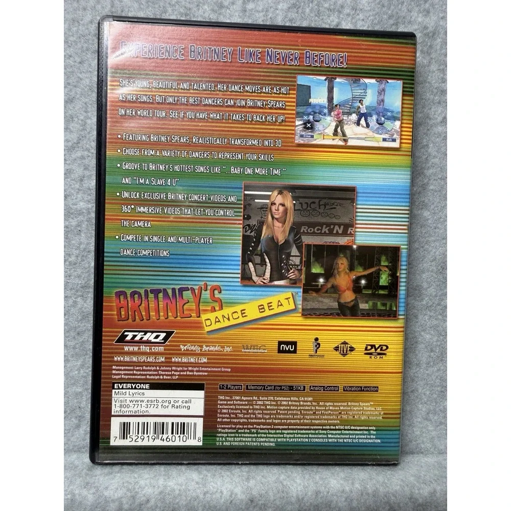 BRITNEY'S SPEARS DANCE BEAT (Sony PlayStation 2) PS2 GAME COMPLETE BLACK LABEL